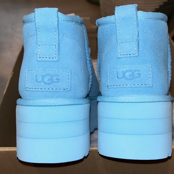 Sky blue baby blue classic ultra mini platform UGG’s - Picture 3 of 9